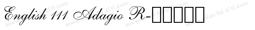 English 111 Adagio R字体转换